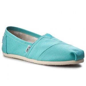 Womens Turquoise Classic Canvas TOMS